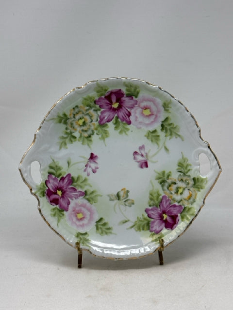 Made in Japan Green Floral Dish