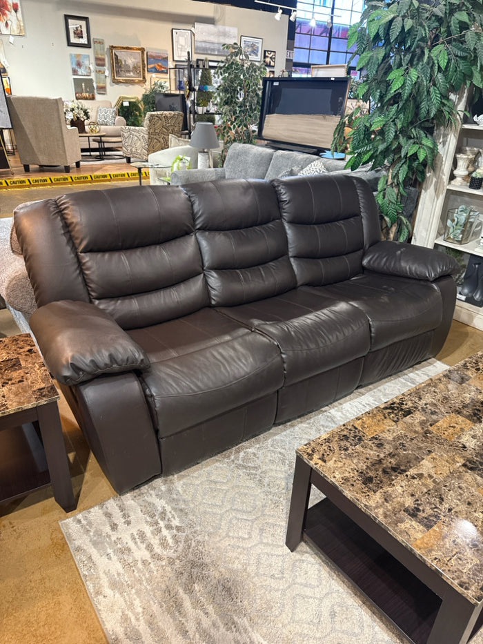 Faux Leather Recliner Sofa