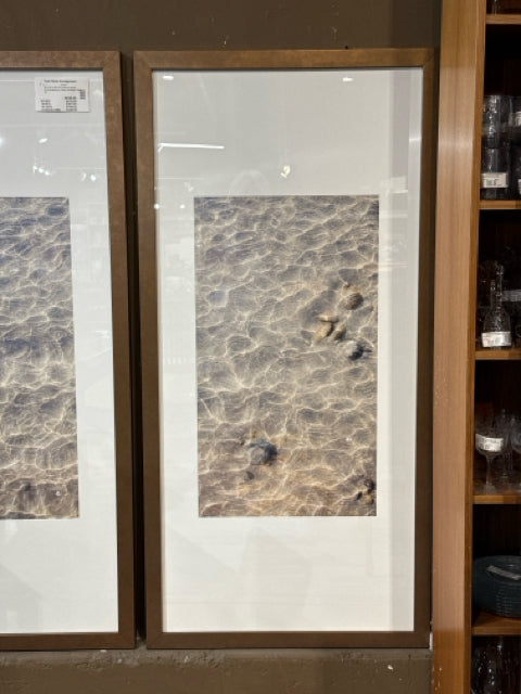 Gold Framed Contemporary Ocean Surface Wall Art [MHF]