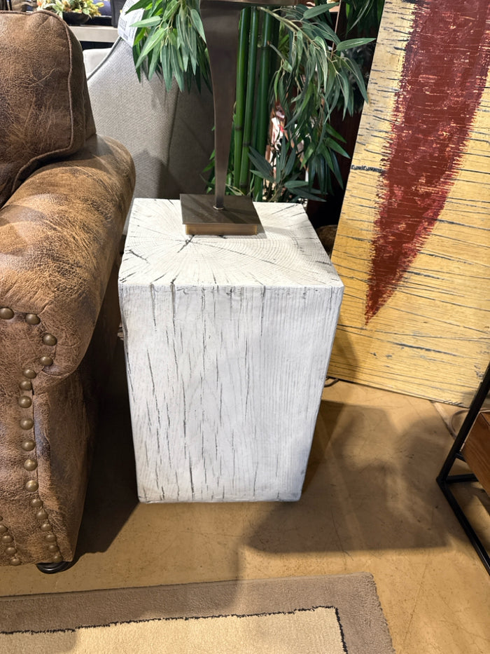 Ceramic Faux Log Accent Table [MHF]