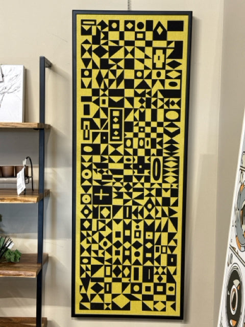 Framed Girard Geometric Enviromental Enrichment Panel