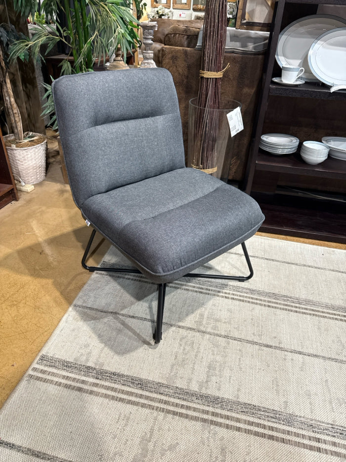 Grey Fabric Accent Chair