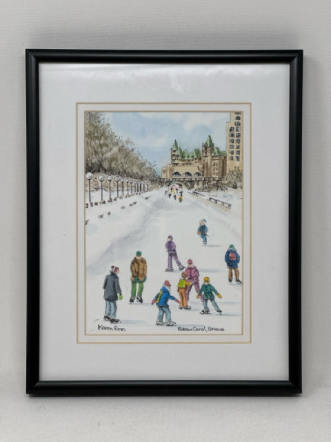 Black Framed Painting Rideau Canal, Ottawa