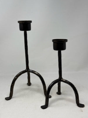 Pair of Wrought Iron Candle Holders