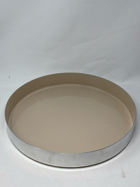 Round Decorative Aluminum Enameled Tray
