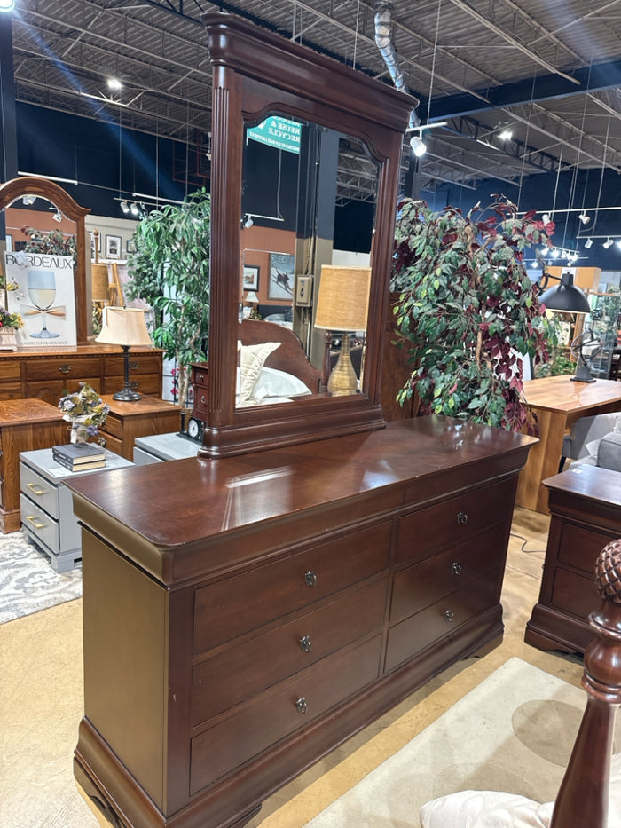 West Bros Solid Wood 8 Drawer Dresser & Mirror