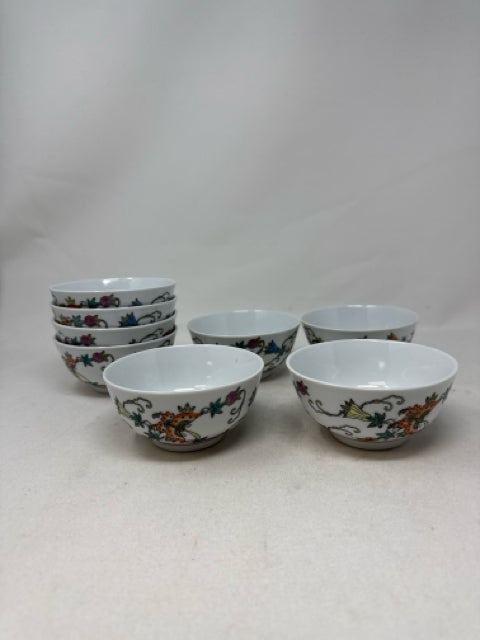 Set of 8 Chinese Porcelain Rice Bowls