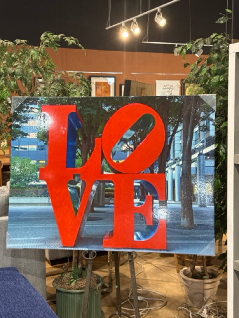 Canvas Wall Art of Love Sculpture