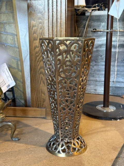 Brass Filigree Umbrella Stand