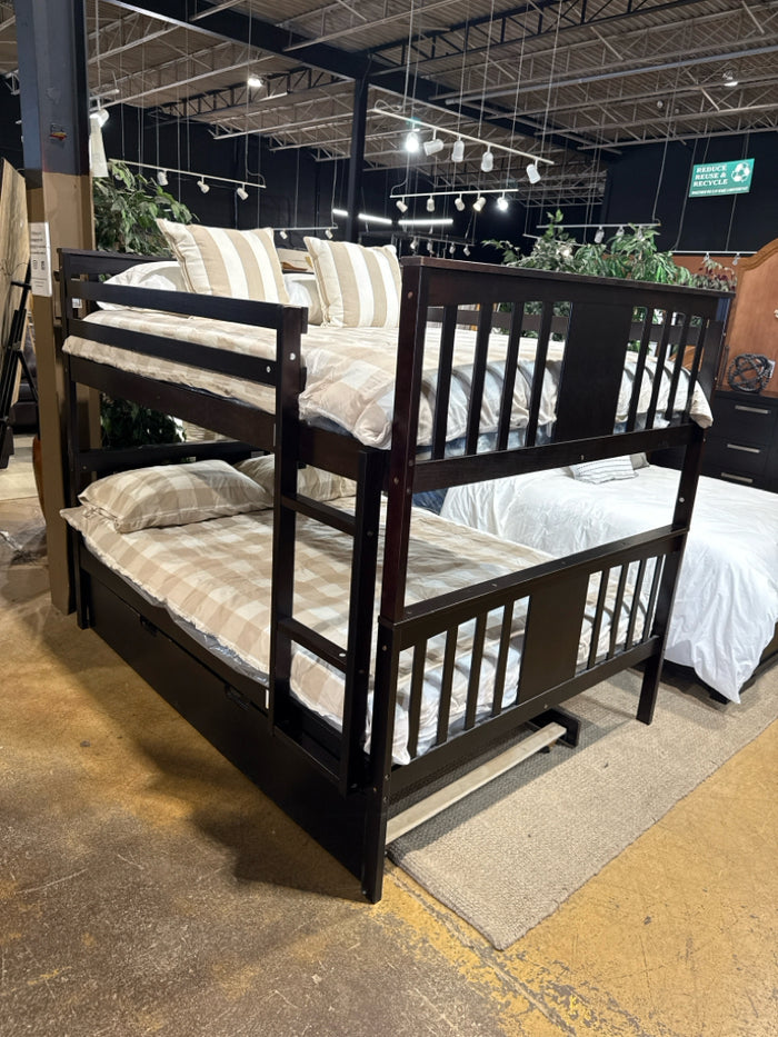 Full Over Full Bunk Bed With Trundle