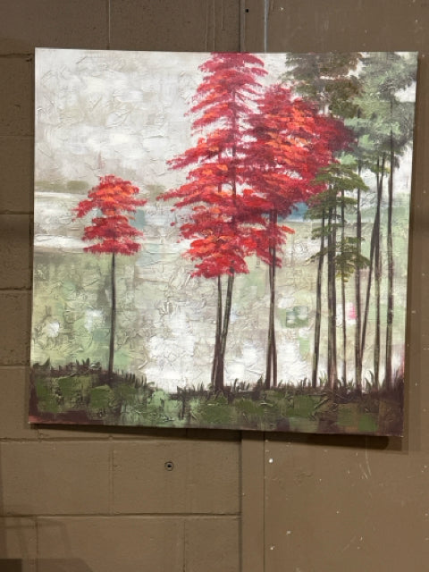 Square Canvas Forest Wall Art