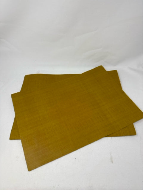 Uashmama Pair of Gold Waxed Washable Paper Placemats Made in Italy [MHF]