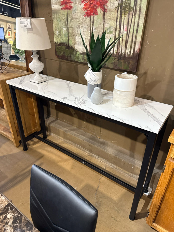 Faux Marble Console Table