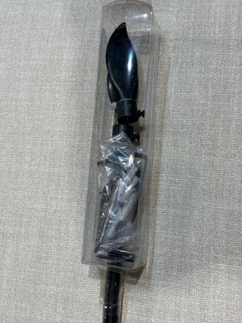63" - 118" Black Metal Flame Drapery Rod