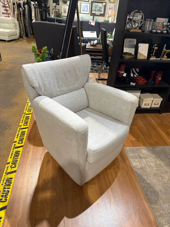 Fabric Swivel Accent Chair (Damaged Some Staining)