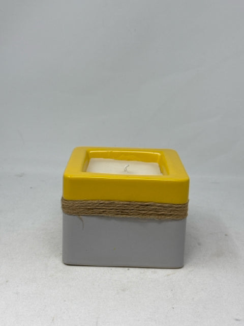 Bouclair Yellow Ceramic Candle [MHF]