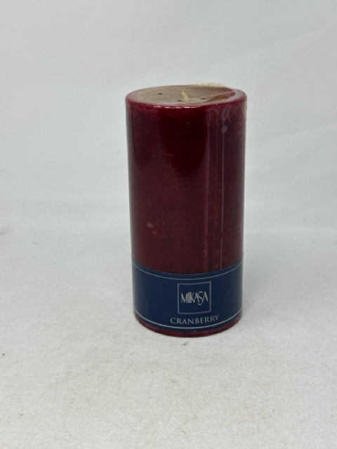 Mikasa Cranberry Pillar Candle
