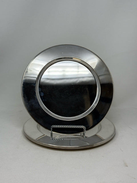 Set of 4 Silver Plated Charger Plates