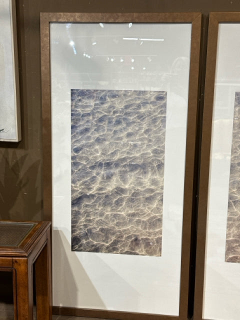 Gold Framed Contemporary Ocean Surface Wall Art [MHF]