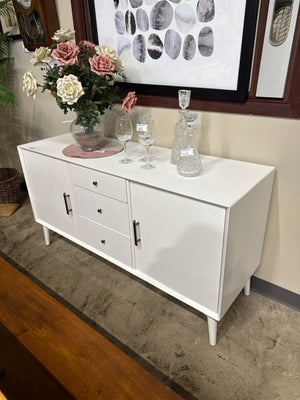3 Drawer 2 Door White Sideboard [MHF]