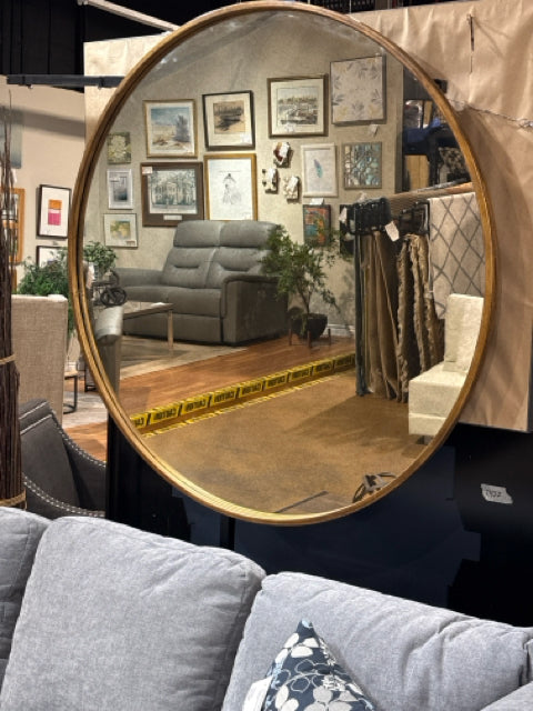 Round Uttermost Narrow Metal Frame with a Heavily Antiqued Gold Finish  [MHF]