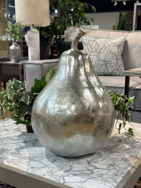 Urban Barn Decorative Silver Pear Sculpture