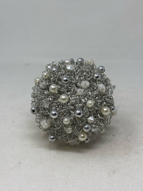 Silver Beaded Accent Ball