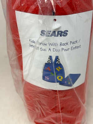 Kids Red Alphabet Throw with Back Pack Carrier