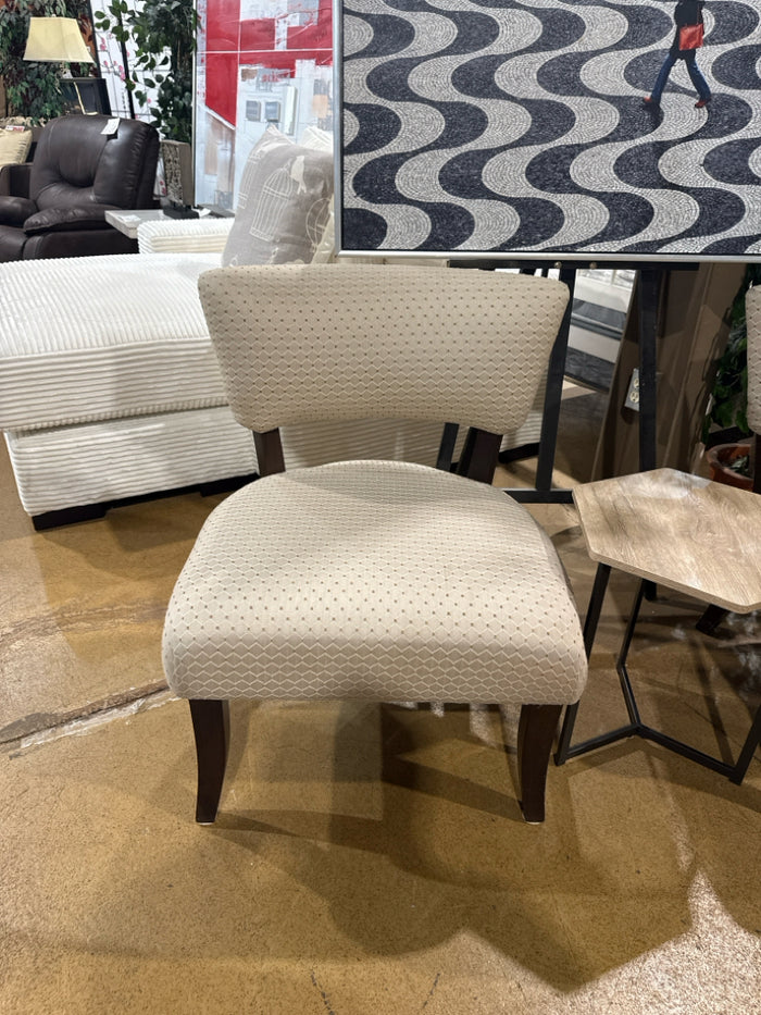 Fabric & Wood Accent Chair