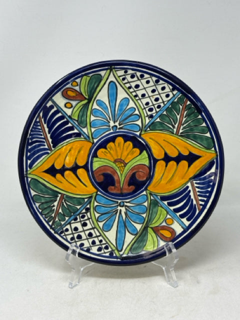 Mexican Talavera Decorative Plate with Stand