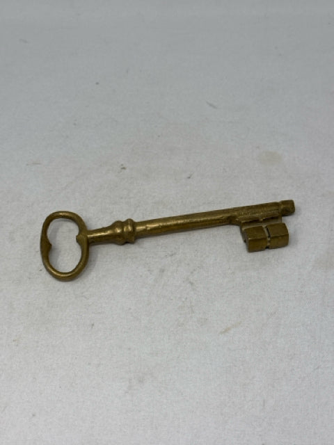 Vintage Large Solid Brass Skeleton Key