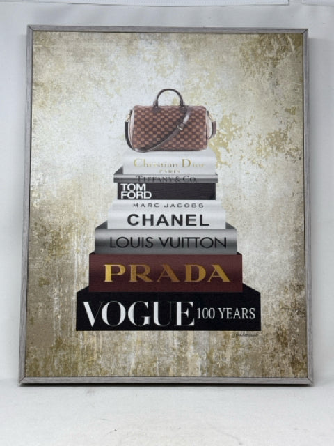 Framed Fashion Designer Bookstack Wall Art