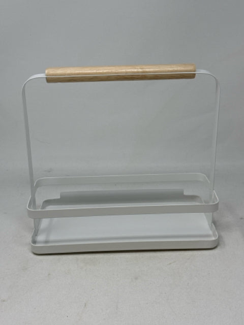 Small White Metal Condiment Caddy
