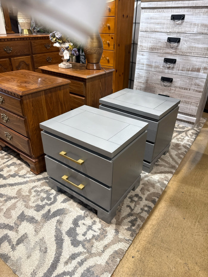 Pair of 2 Drawer Night Stands (Painted)[MHF]