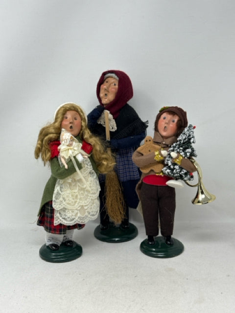 3 Byers Choice Caroler Figurines