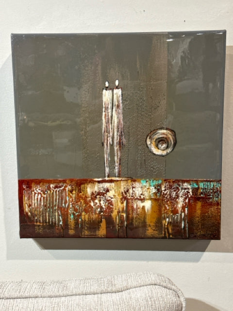 Edward Ambrose "Couple in Silver Original Wall Art