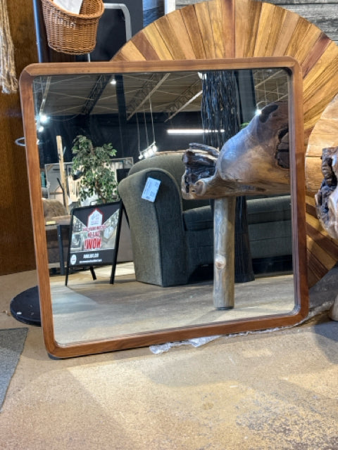 Square CB2 Walnut Mirror [MHF]