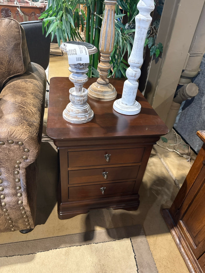 West Bros Solid Wood 3 Drawer End Tables