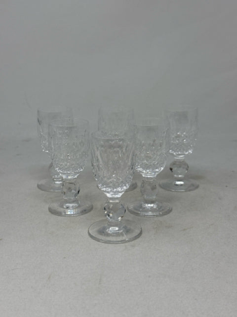 3" Waterford Crystal "Colleen" Pattern Aperitif Glasses Set of 6