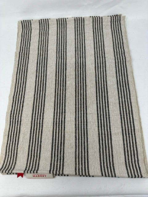 Set of 4 West Elm Market Cream with Black Stripes Placemats [MHF]