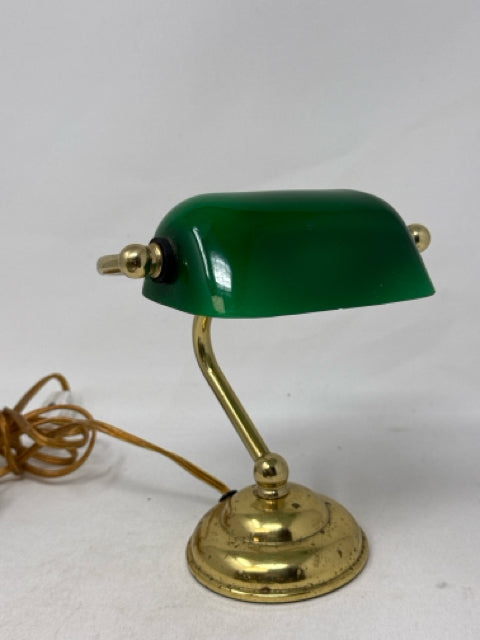 Mini Bankers Green & Gold Lamp