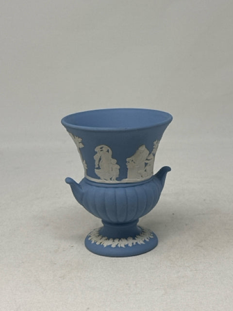Miniature Wedgwood Blue Jasperware Urn