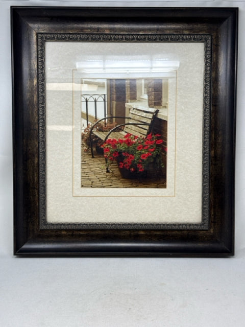Faux Wood Framed Porch Chair Wall Art