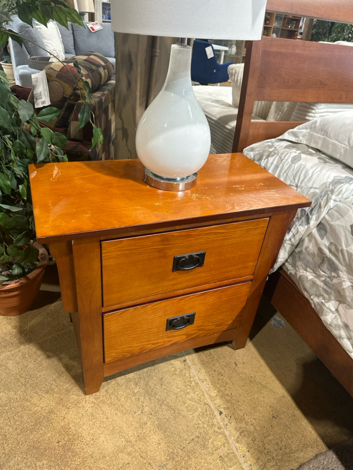 2 Drawer Mission Night Stand (Damaged)