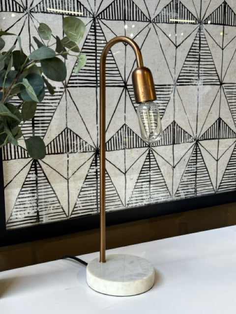Aged Brass Marble Base Desk Lamp [MHF]