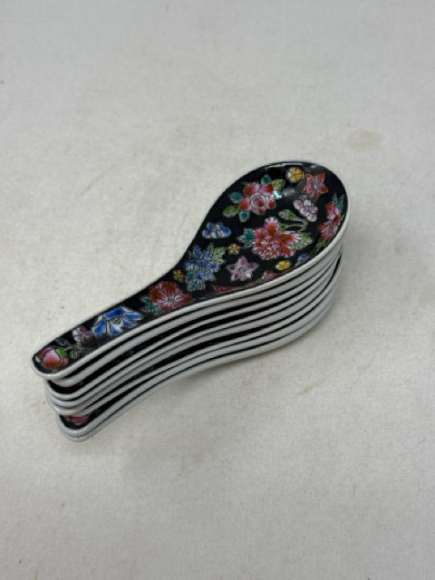 Set of 8 Ceramic Soup Spoons
