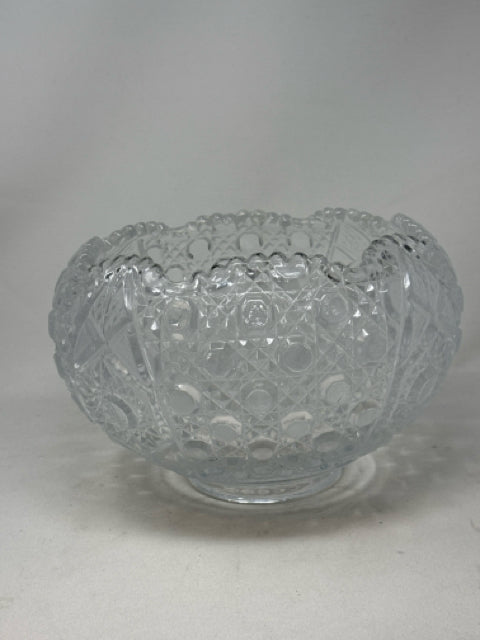 Vintage Crystal Punch Bowl