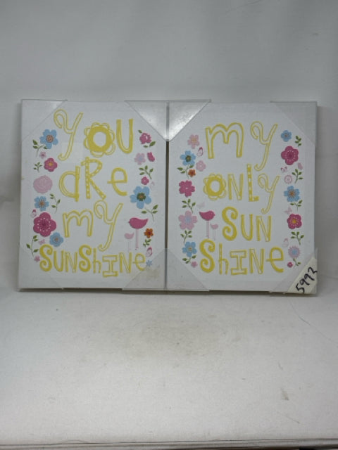 Pair of 10.5"W x 13.5"H Canvas Wall Art