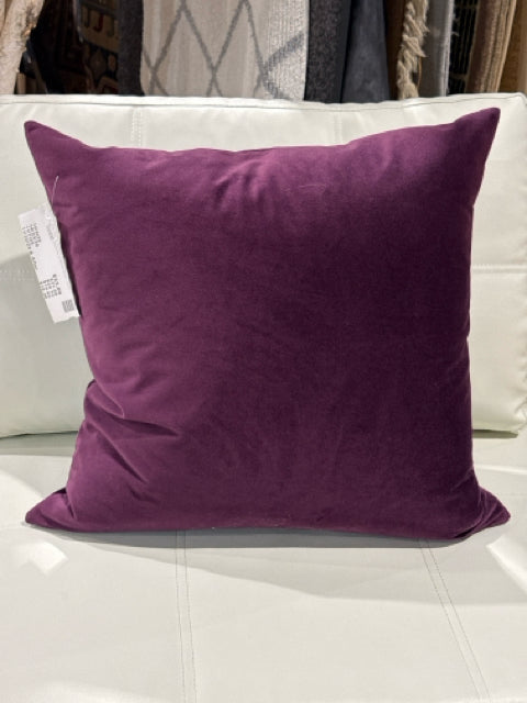 Purple Velvet Pillow with Gold Zipper [MHF]