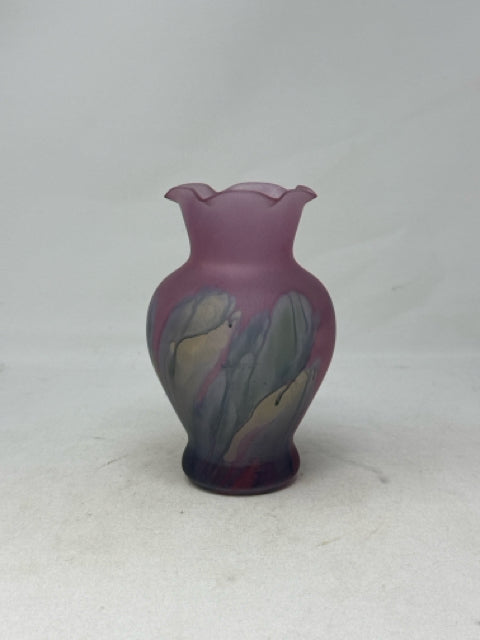 Vintage Reuven Glass Vase Nouveau Art Glass